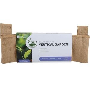 Jute Gardens‎ Vertical Garden Wall Planter 6 Pocket Eco-Friendly Indoor Outdoor